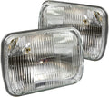 TRQ 2 Piece Headlight Assembly Set Rectangular Driver & Passenger Side
