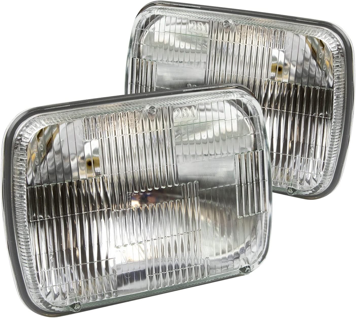 TRQ 2 Piece Headlight Assembly Set for Chevy, Dodge, Ford
