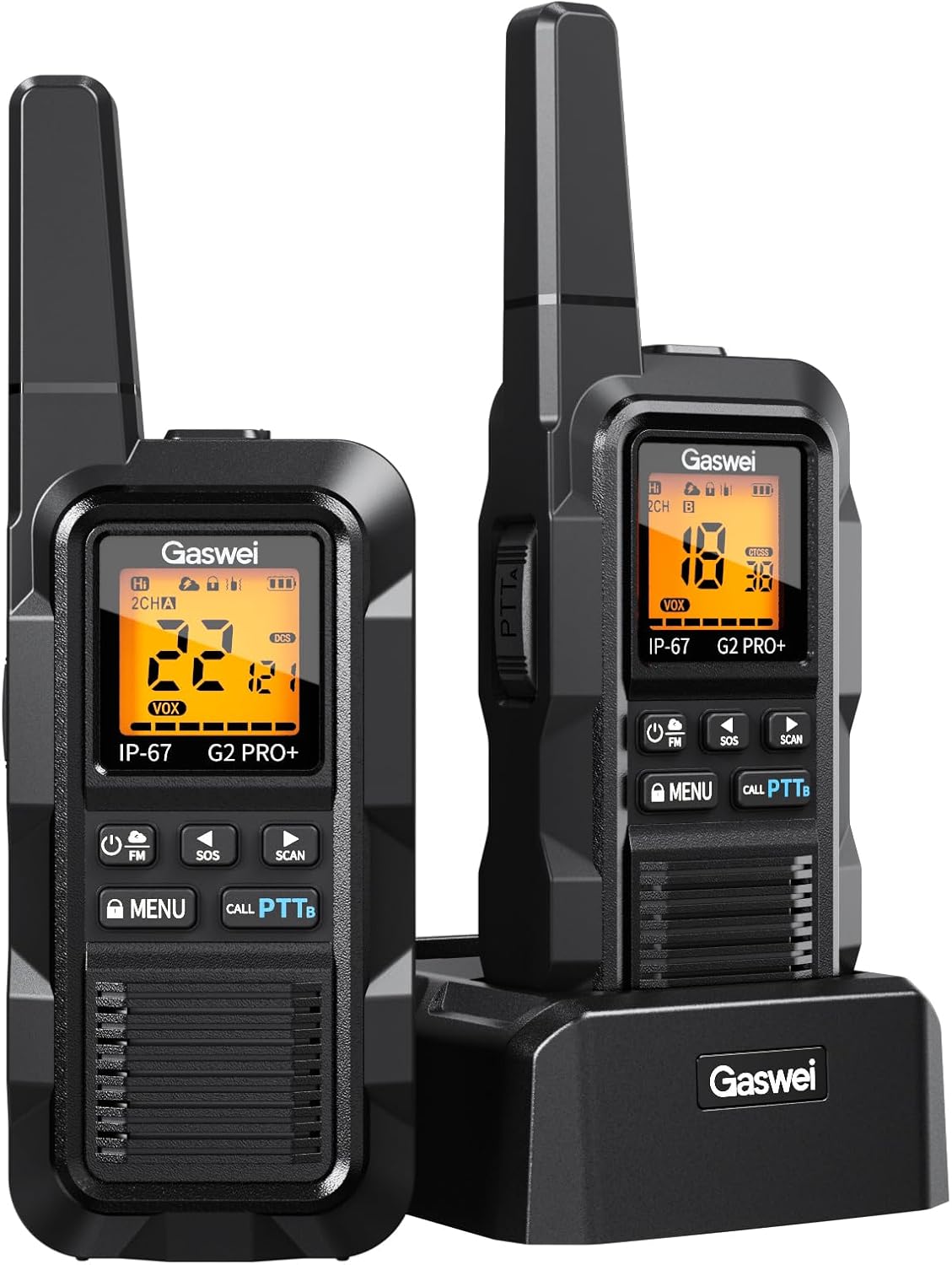 G2pro+ Heavy Duty Walkie Talkies by Gaswei for Adventurers