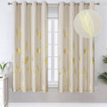 Estelar Textiler Tropical Leaves Blackout Curtains 52W x 63L - Elegant