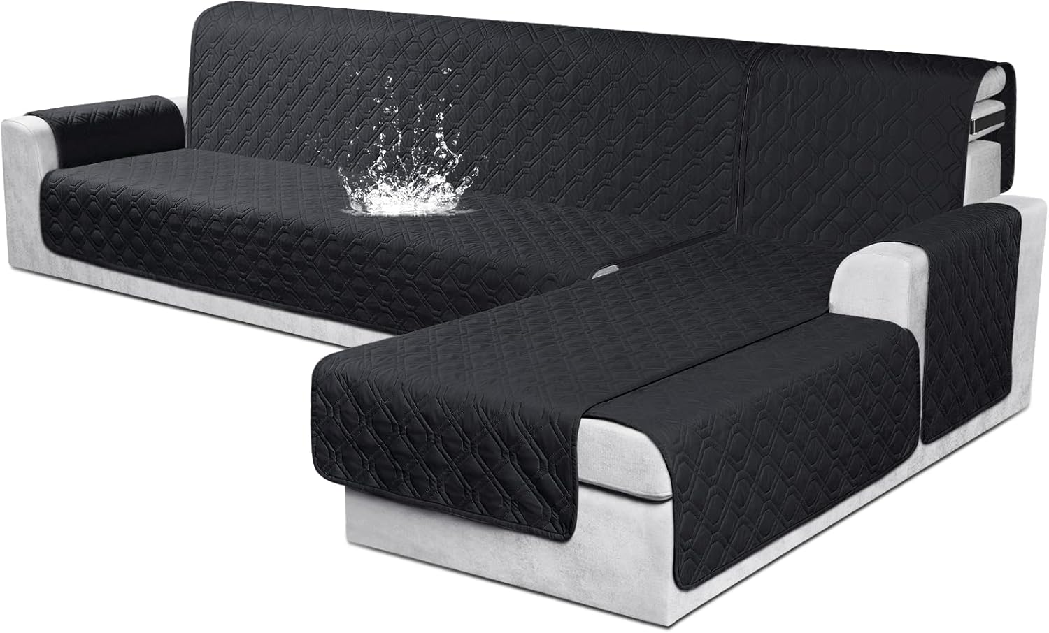 VANSOFY Waterproof L Shaped Sofa Slipcover for Pets and Kids