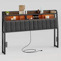 Ergonomic Headboard for King Size Bed with 2-Tier Storage - Adjustable