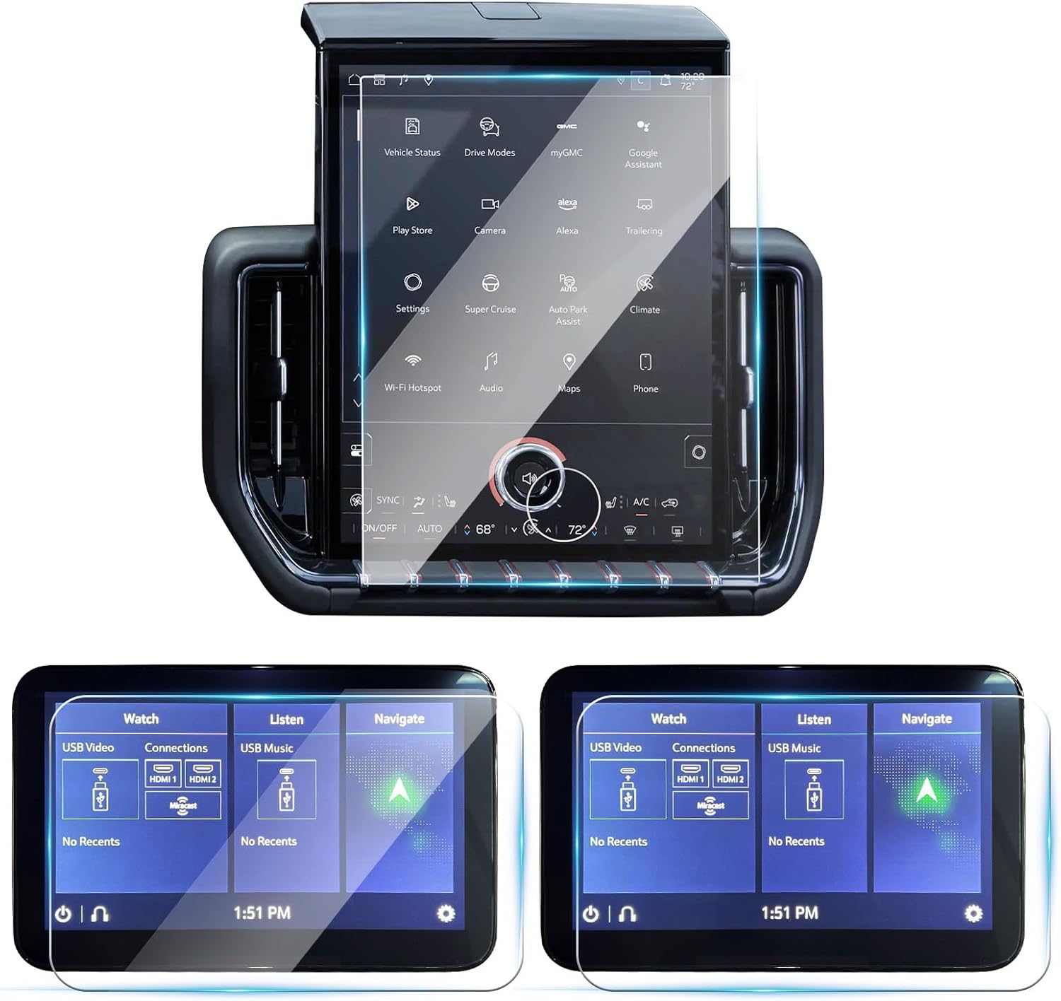 2026 GMC Yukon Screen Protector Anti Glare Matte 3-Pack