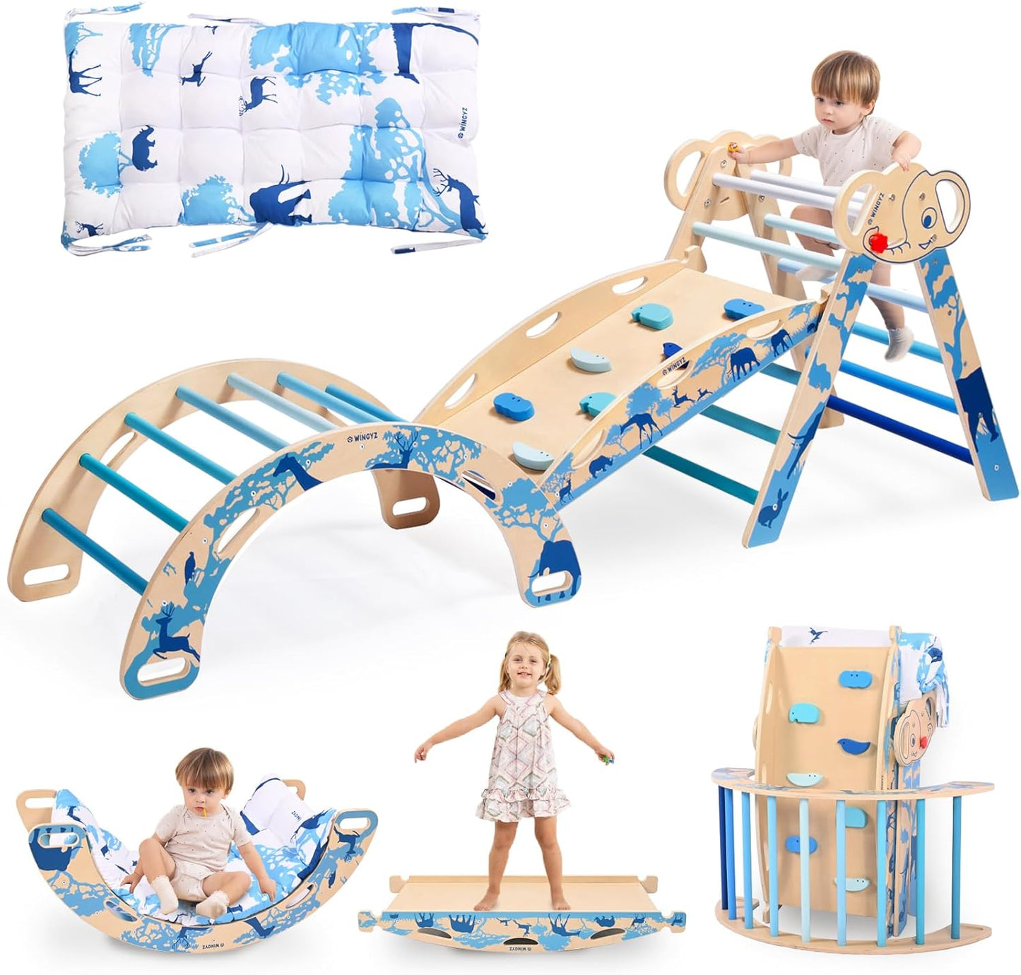 Wingyz 8-in-1 Pikler Triangle Set for Active Toddler Play