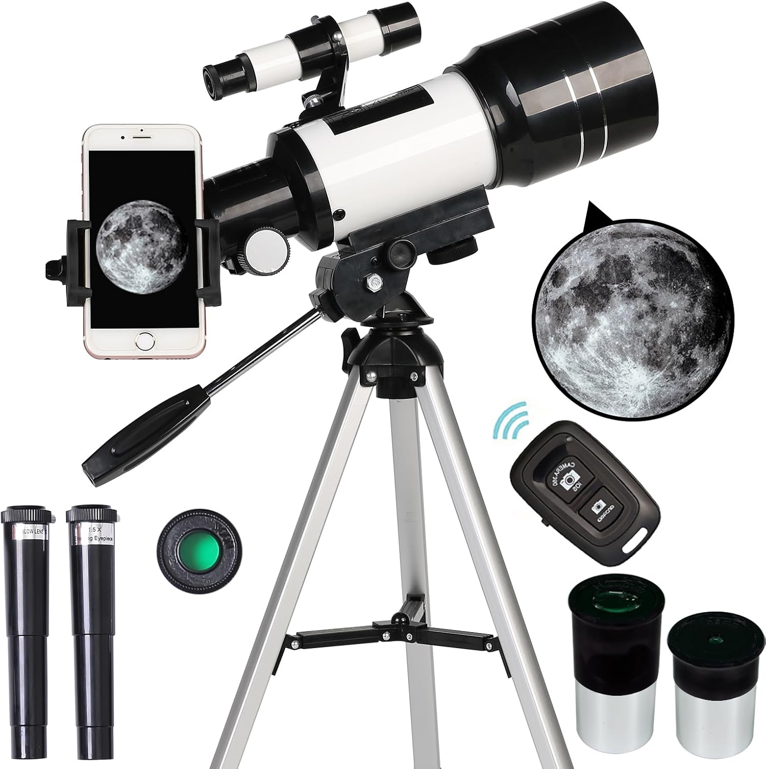 Telescope for Adults & Kids, 70mm Aperture Refractor Travel