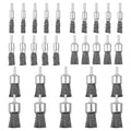 30 Pack Wire End Brush Set for Drill - Six Sizes for Rust, Paint