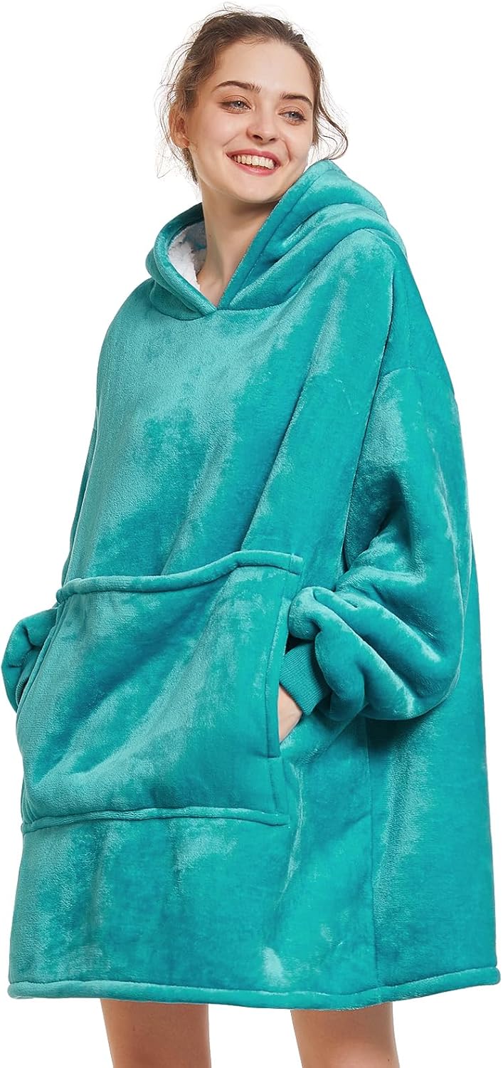 Aemilas Wearable Blanket Hoodie - Cozy Sherpa Sweatshirt Gift