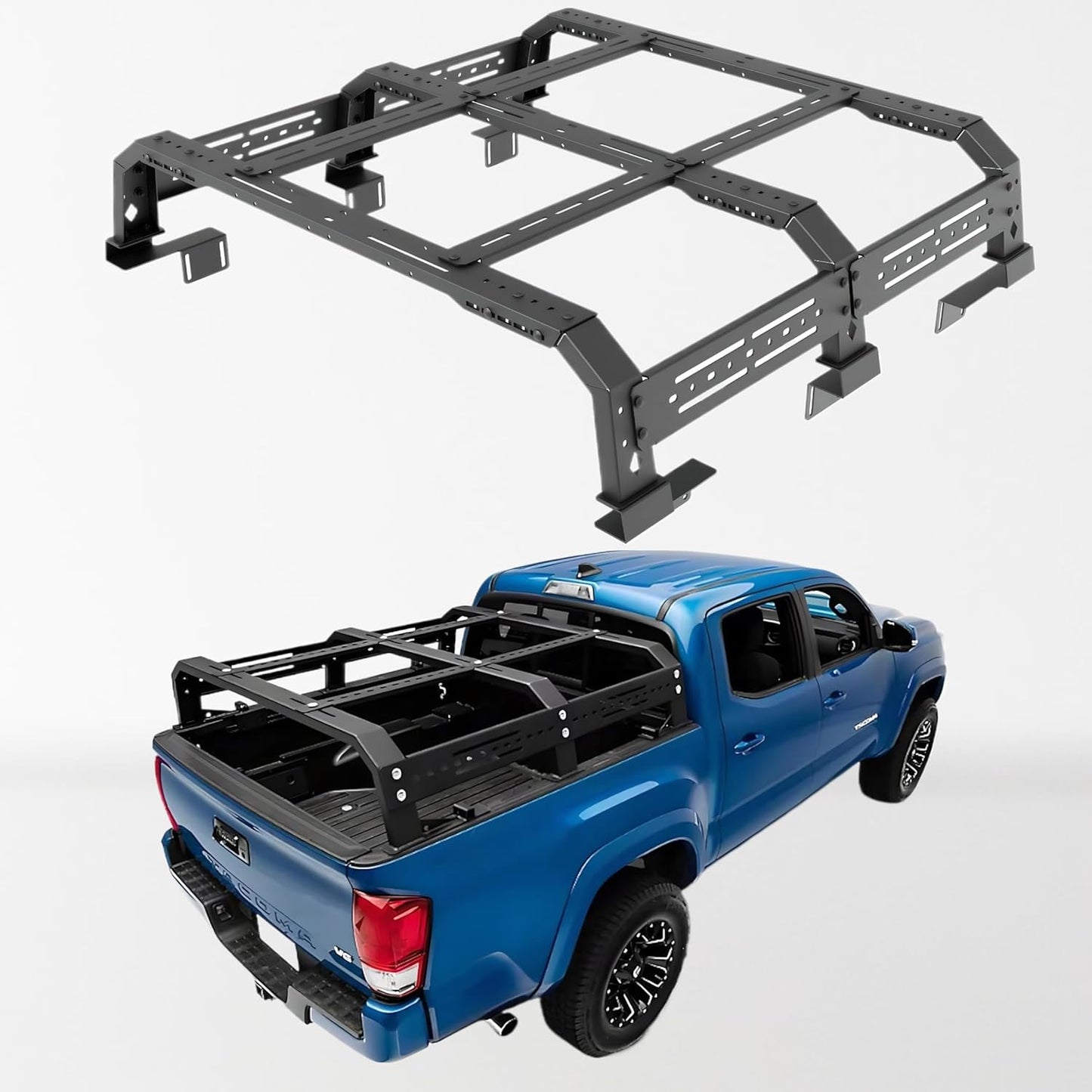 Adjustable Truck Bed Rack - Versatile Cargo Carrier by TKMAUTO