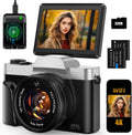 4K Digital Camera 64MP WiFi Vlogging Camera - Compact Travel Camera