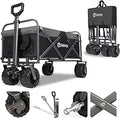 Collapsible Foldable Wagon with 220lbs Capacity - Heavy Duty Garden