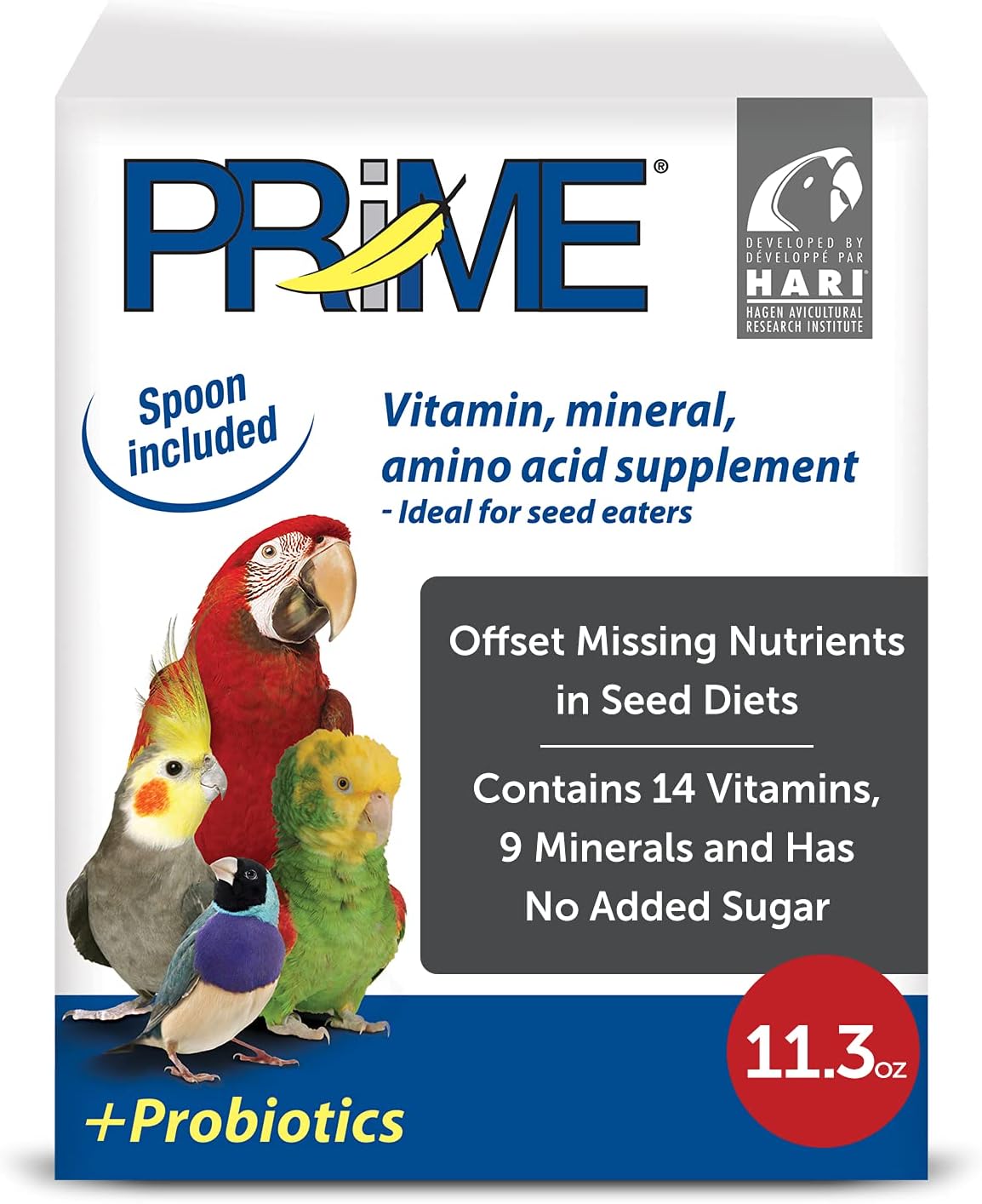 HARI Prime Parrot Vitamin Supplement for Seed Eating Birds