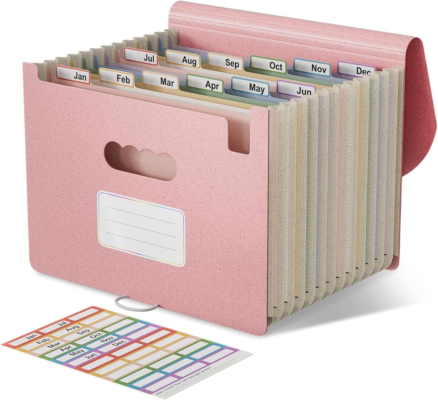 EcoStash 12-Pocket Expanding File: BPA-Free, Organic, Monthly Organizer!