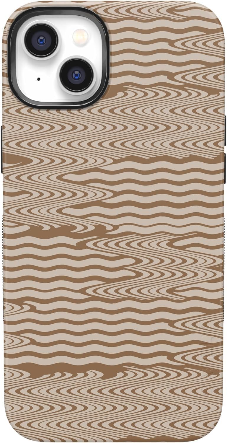 Casely iPhone 14 Case Mocha Ripple Bold Protective Design