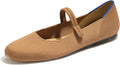 Square Mary Jane Women's Slip-On Square-Toe Flats - Machine Washable