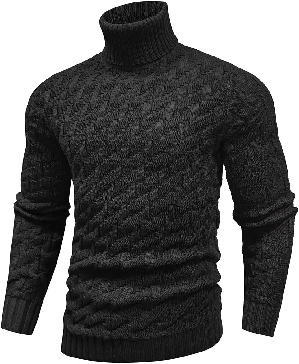 Men's Slim Fit Turtleneck Sweater for Stylish Comfort