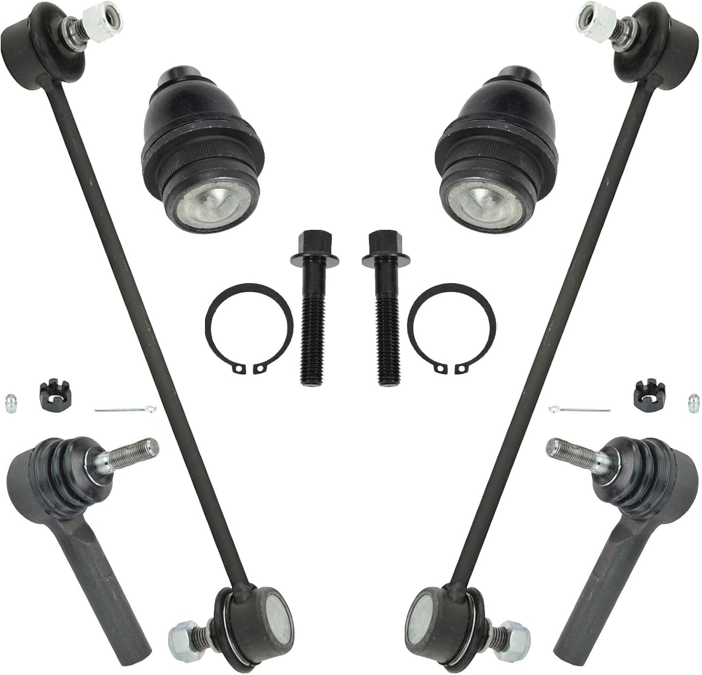 TRQ Front Steering & Suspension Kit for Dodge Caliber & Jeep