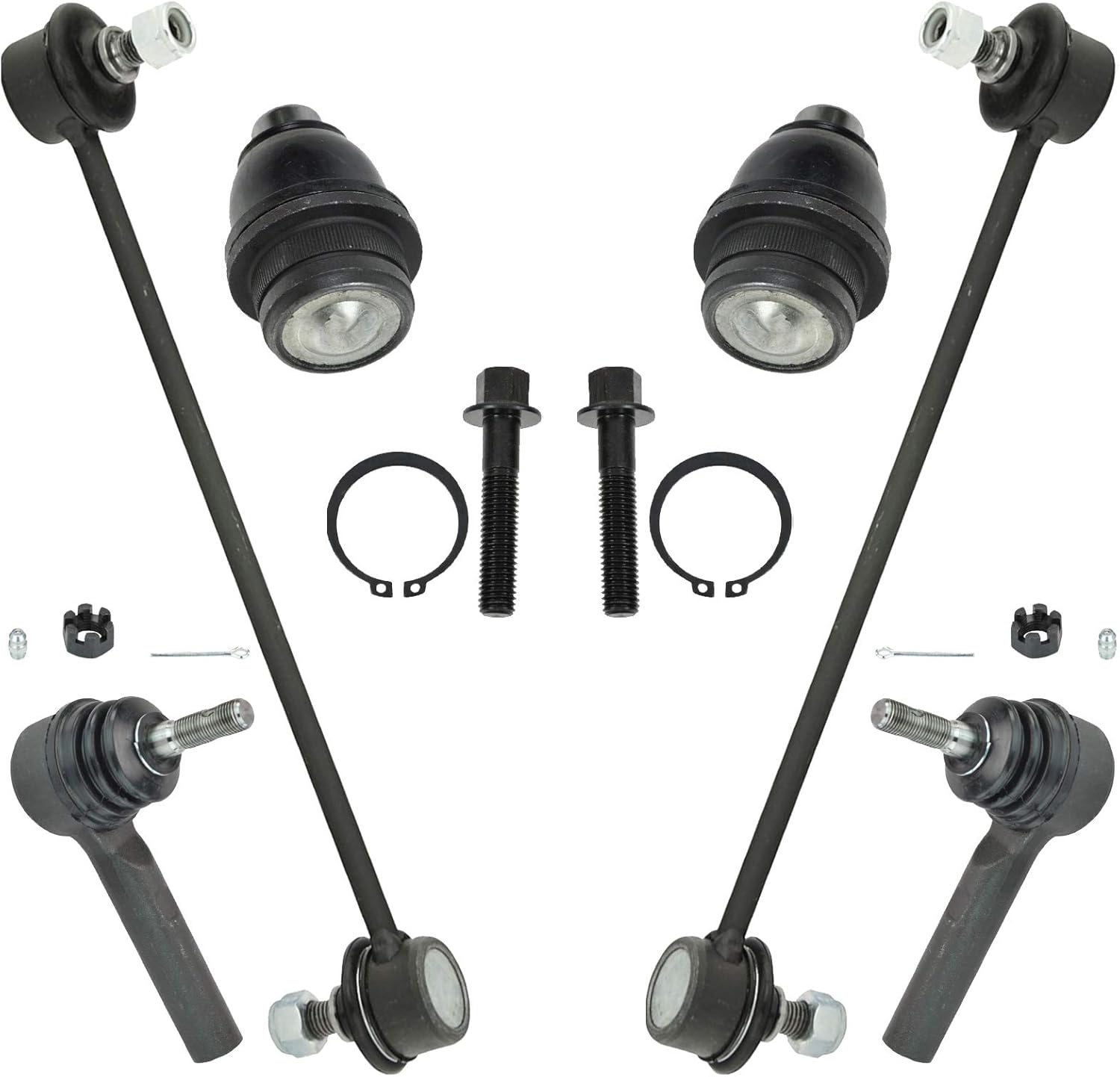 TRQ Front Steering & Suspension Kit for Dodge Caliber & Jeep