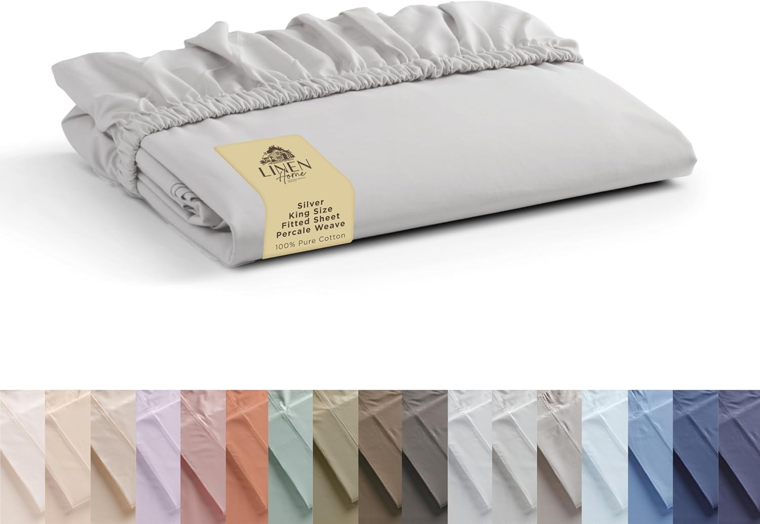 100% Cotton Percale Weave King Fitted Sheet for Ultimate Comfort