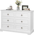 HOSTACK 6 Drawers Dresser for Bedroom - Modern Farmhouse Storage