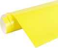 24in x 100 ft Glossy Canary Yellow Repositionable Vinyl Roll - Durable