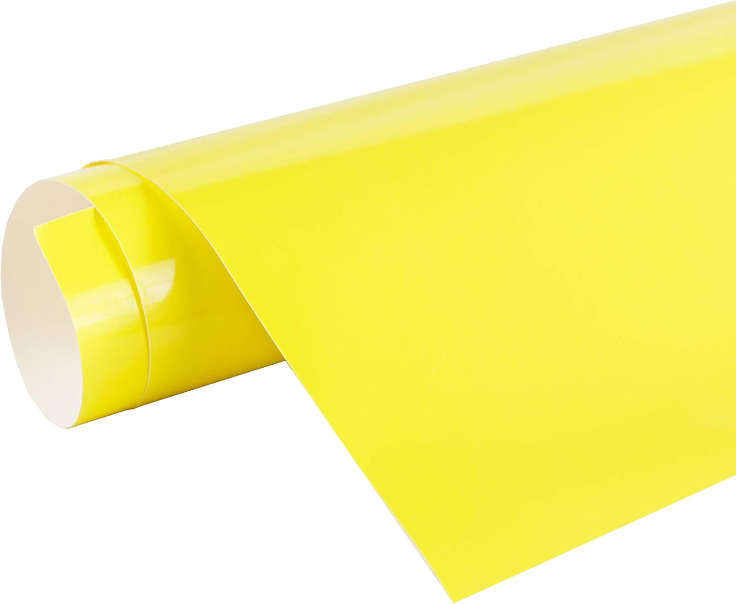 24 in x 40 ft Glossy Canary Yellow Repositionable Vinyl Roll