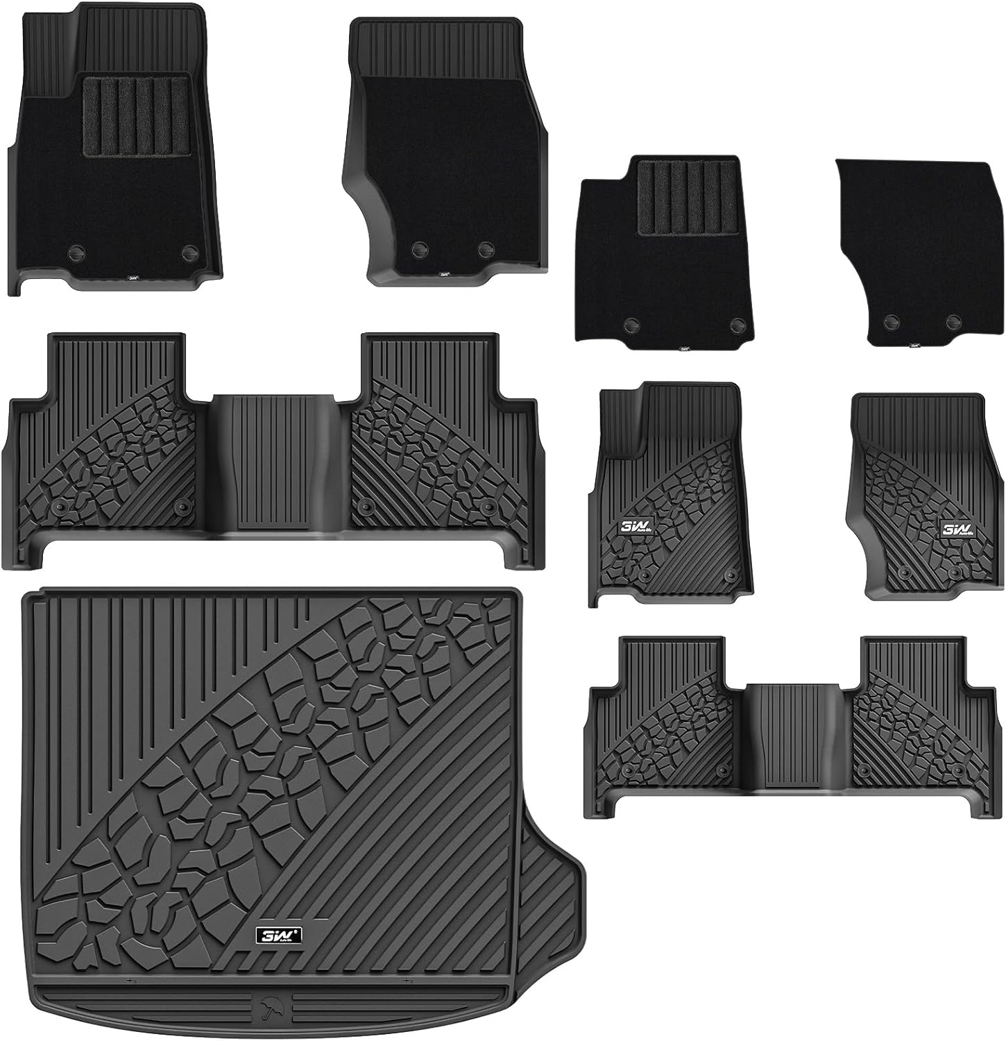 Custom Fit 3W Floor Mats for 2022-2025 Jeep Grand Cherokee