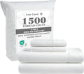 100% Egyptian Cotton King Sheets Set - 1500 TC White, 4 Pc - Extra