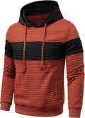 Mens Sweatshirts Long Sleeve Pullover Patchwork Plaid (Style SLHJ)