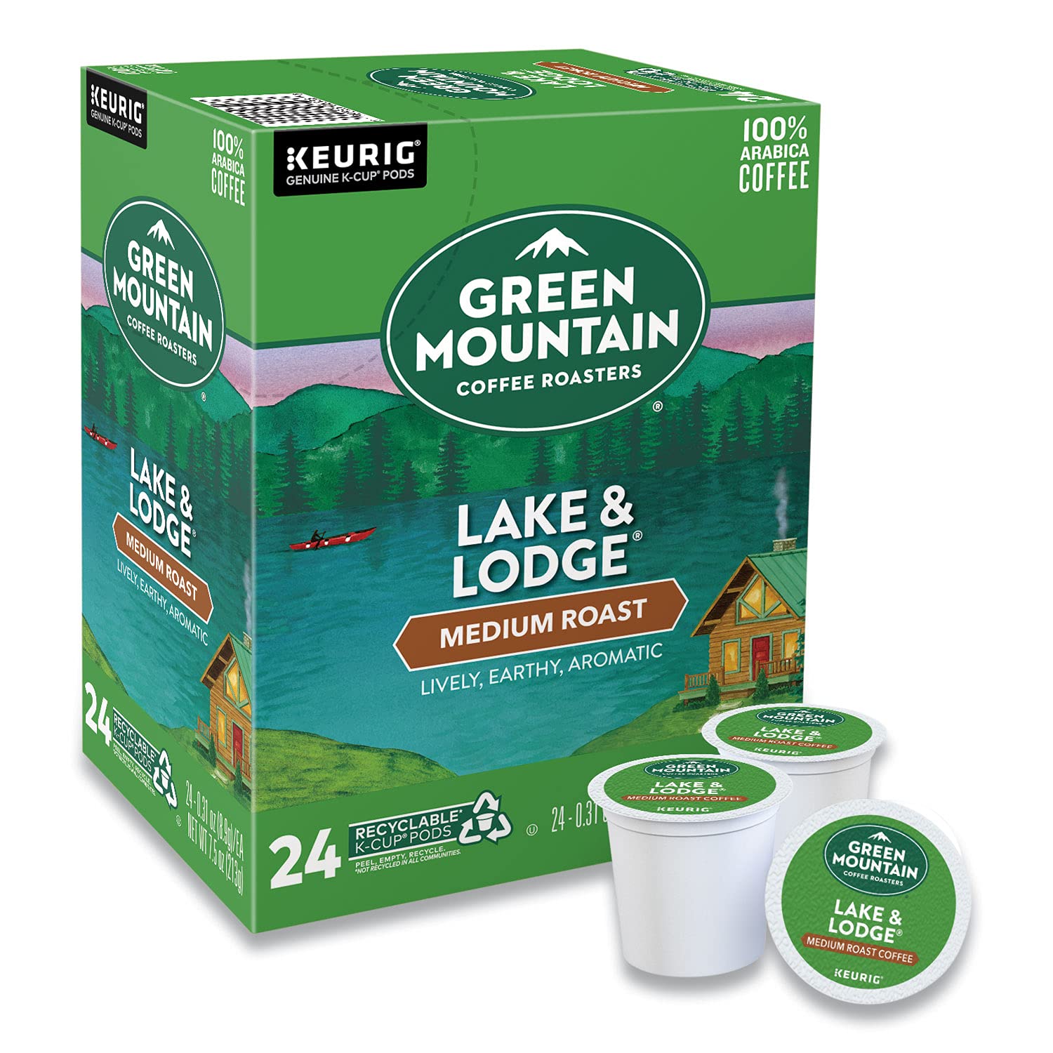 96 Lake & Lodge Coffee K-Cups by Green Mountain