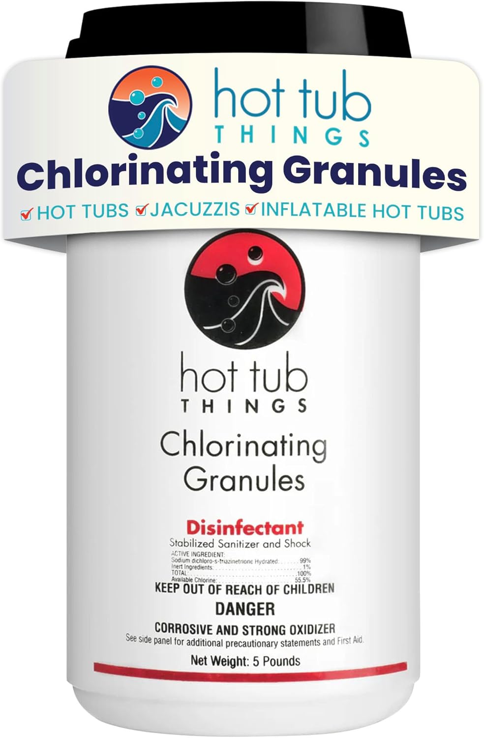 Chlorine Granules for Hot Tub & Spa - Quick-Dissolving Disinfectant
