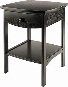 Winsome Wood Claire Accent Table in Black for Stylish Spaces