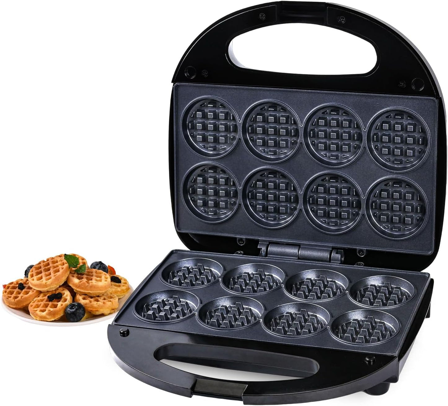 Quick Heat-Up Mini Waffle Maker - 8 Easy Waffles!