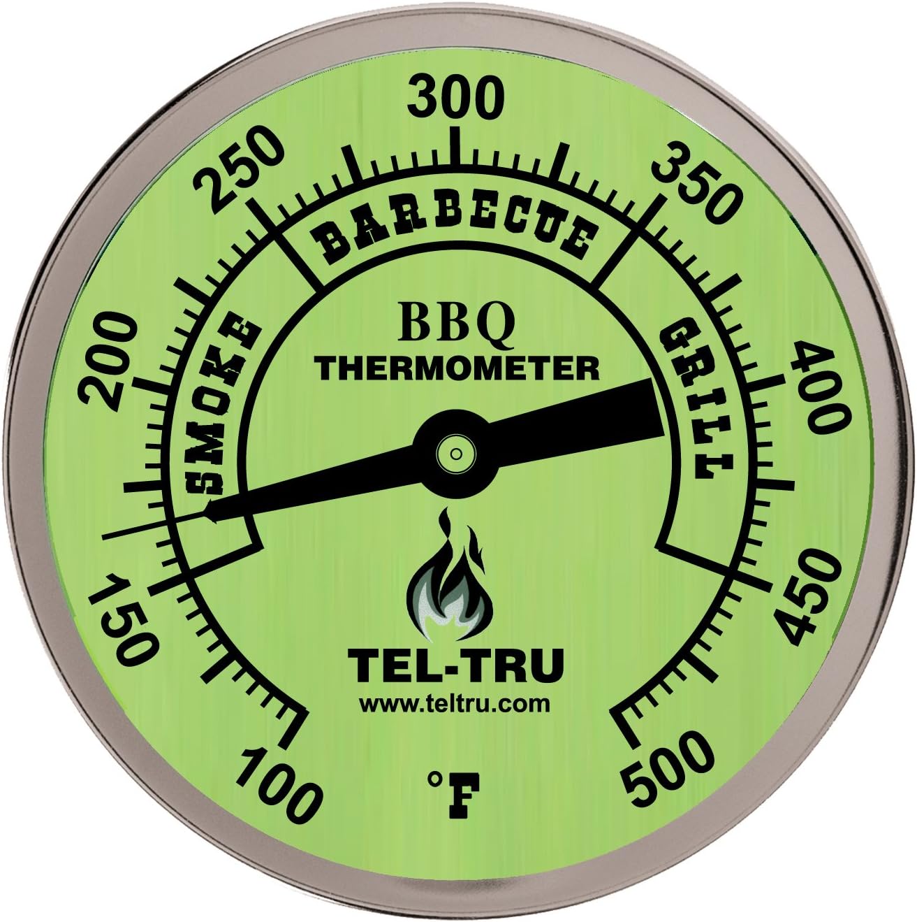 Tel-Tru BQ300 Barbecue Thermometer with Glow Dial and Zones