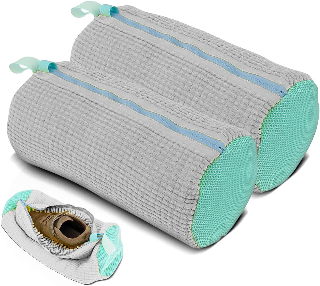 Fluffy Fibers Shoe Washing Bag - 2Pack Set