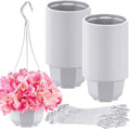 Hanging Plant Pots 50 Pack 5.9 in Gray White - Compact Outdoor