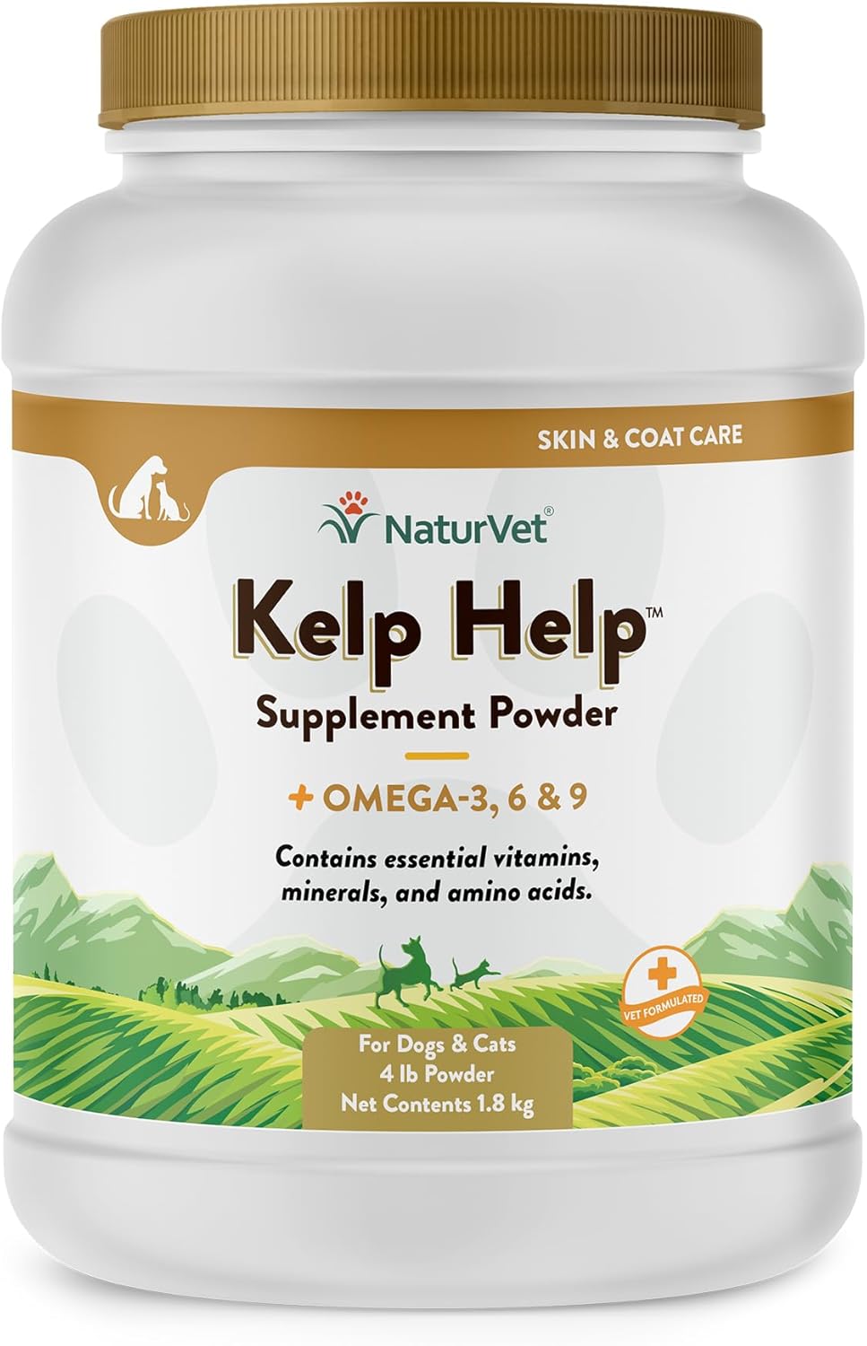 NaturVet Kelp Help Powder for Dogs and Cats - 4 lbs of Health