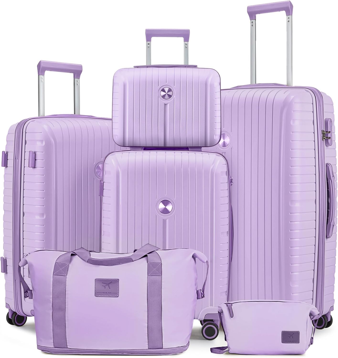 Joyway Luggage Sets 6 Piece Hardside Suitcase for Travel