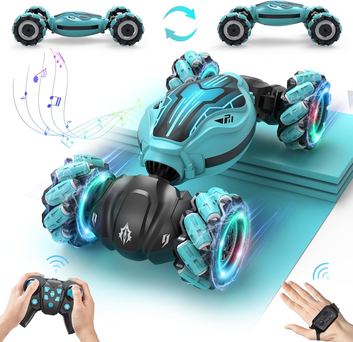 Minetom Gesture Sensing RC Stunt Car - Double Sided Flip & 360 Rotate Off-Road!