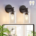 DLLT Wall Sconces Set of Two - Matte Black Modern Vanity Lights