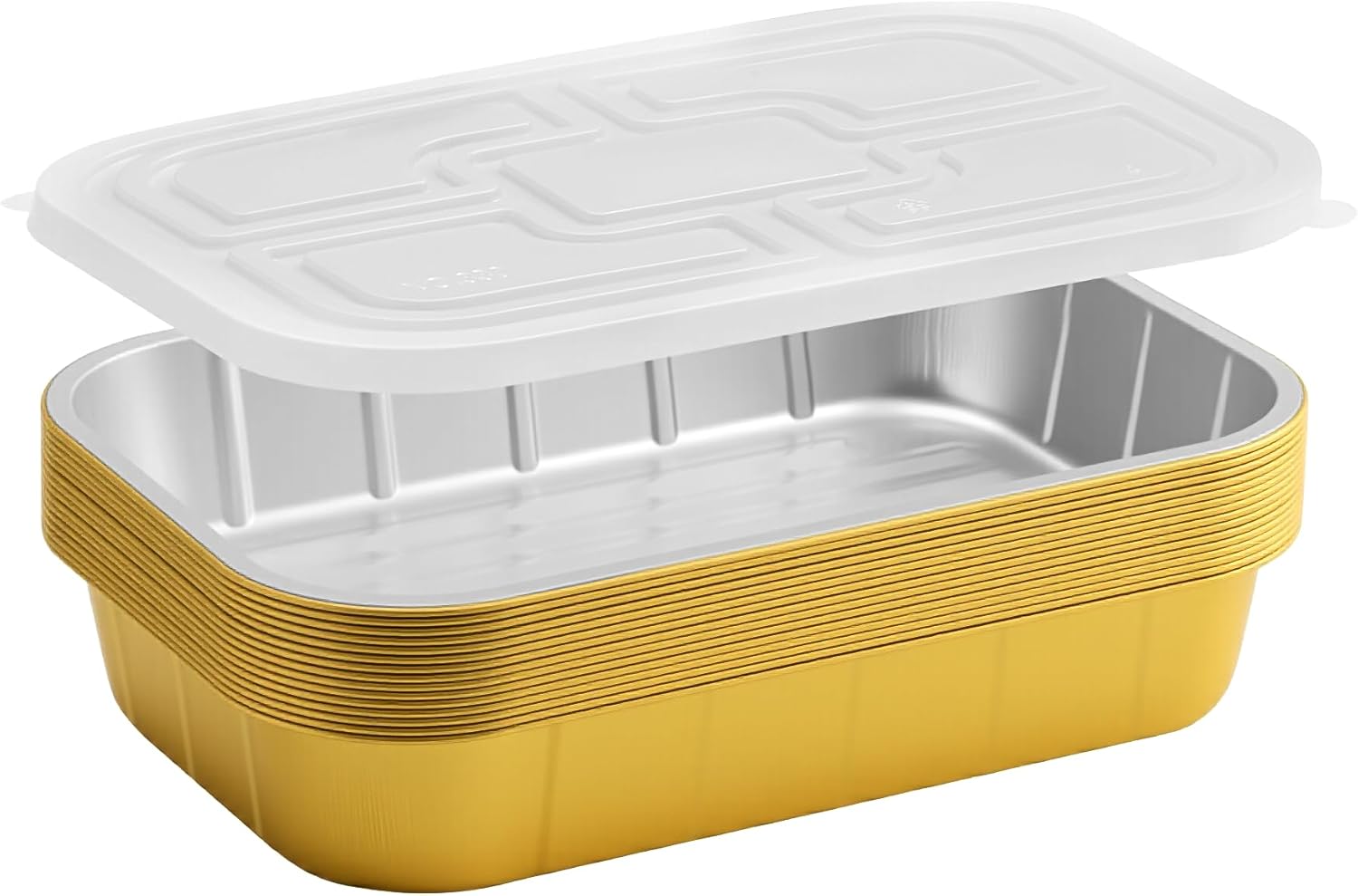 Heavy Duty Aluminum Foil Pans with Lids for Cooking & Baking