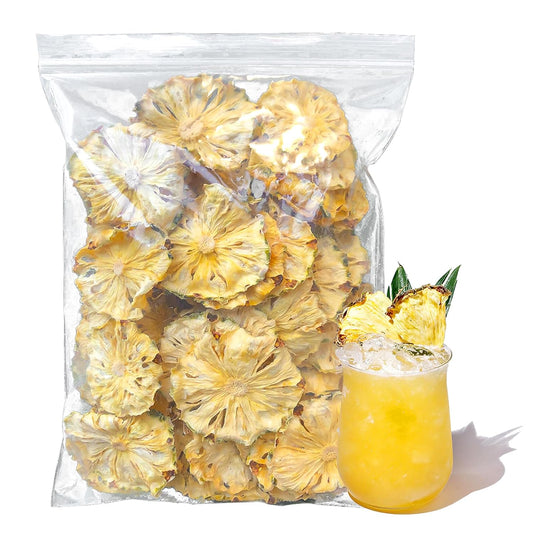 Dried Pineapple Slices 1lb No Sugar Added for Snacks & Drinks