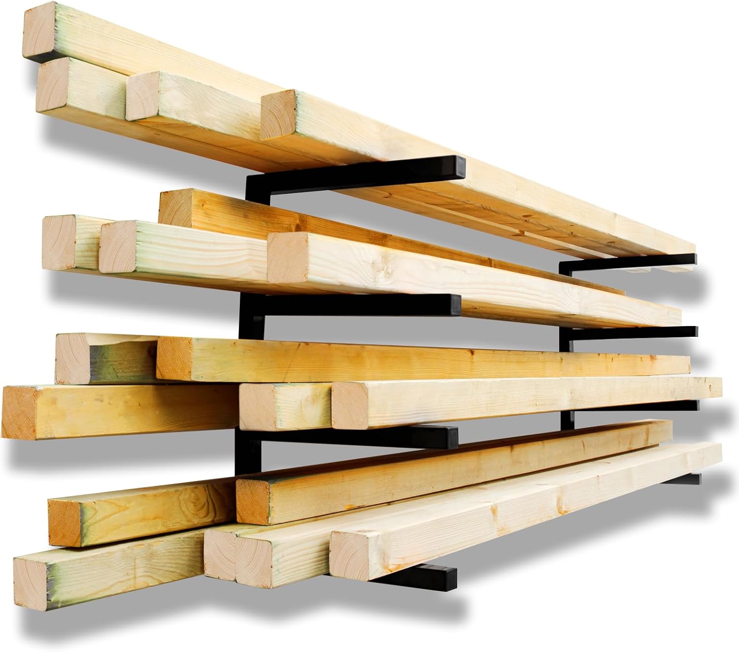 YYR Wood Organizer and Lumber Storage Rack for Heavy Duty Use