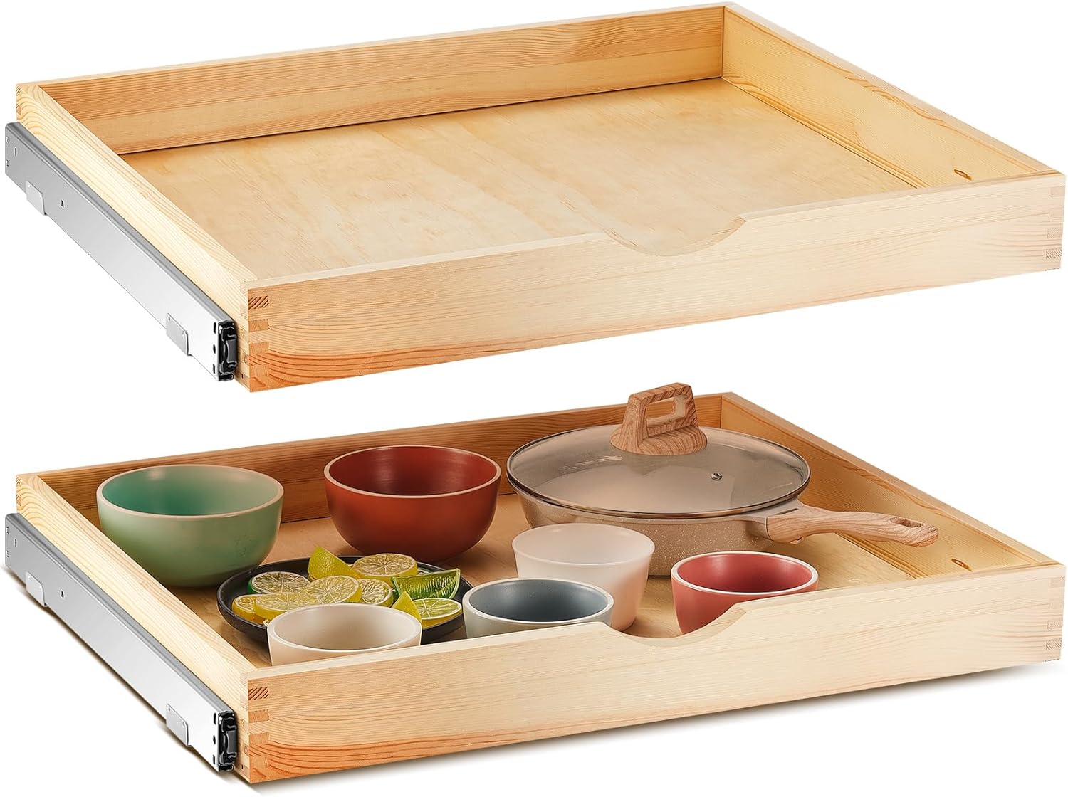 Pull Out Tray Cabinet Organizer for Kitchen Storage Solutions