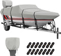 Trailerable Boat Cover 14-16 ft 600D Waterproof - Fits V-Hull up