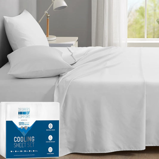 Degrees of Comfort Coolmax Cooling Sheets Set for Full Size Bed