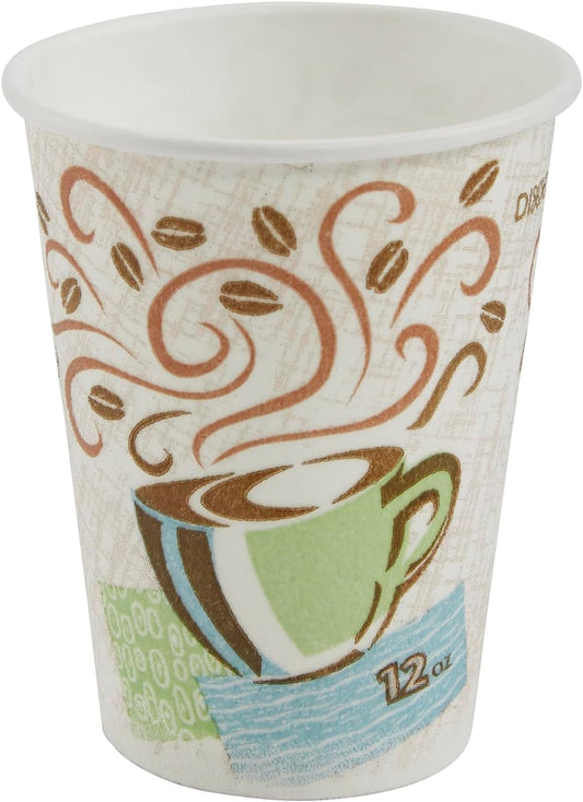 Dixie PerfecTouch 12 Oz Insulated Coffee Cups, Coffee Haze, 500 Count