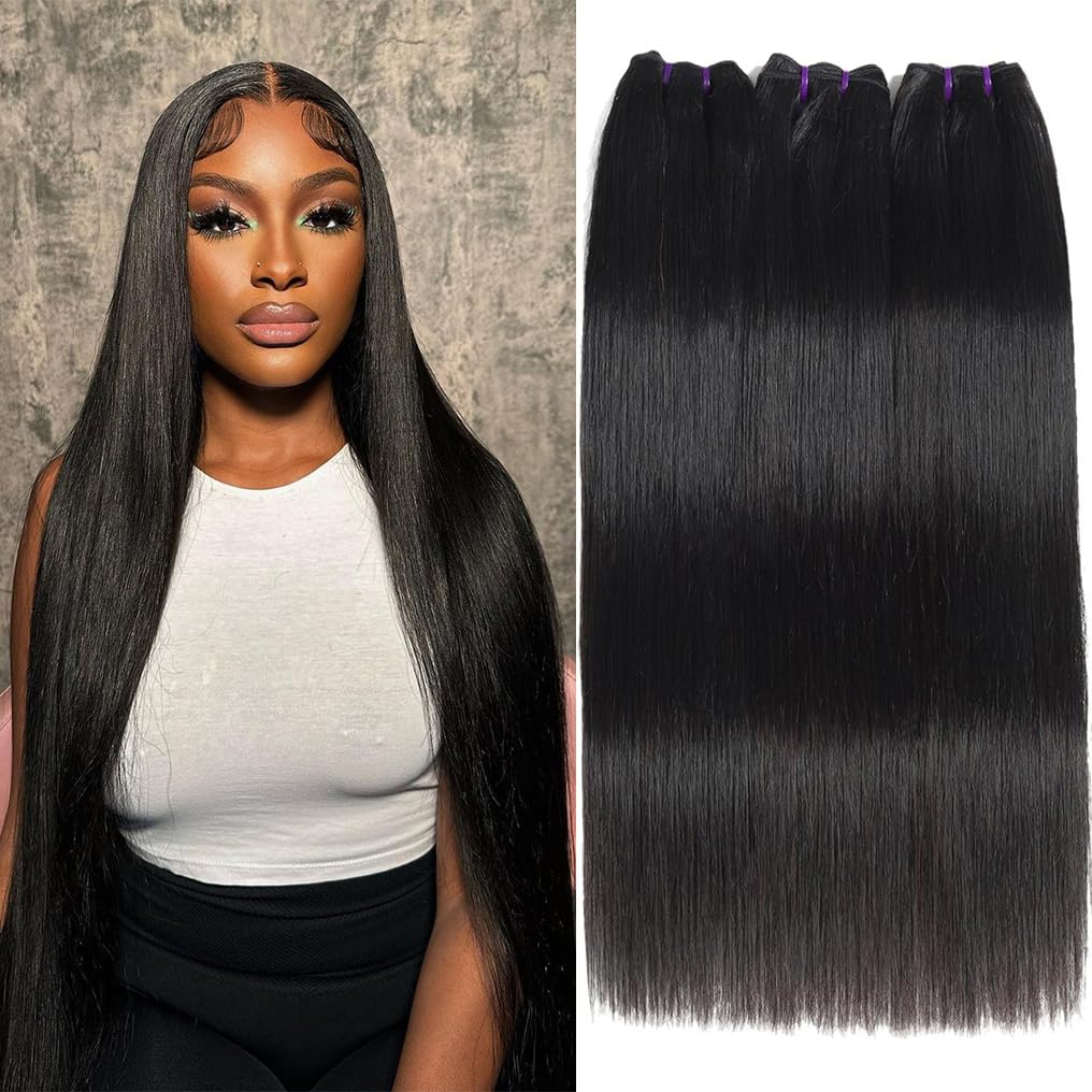 Human Hair Straight Bundles 14 16 18 Inch for Full Volume
