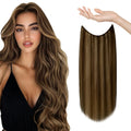 Sunny Wire Human Hair Extensions 14in Highlight Dark Brown Mix Caramel