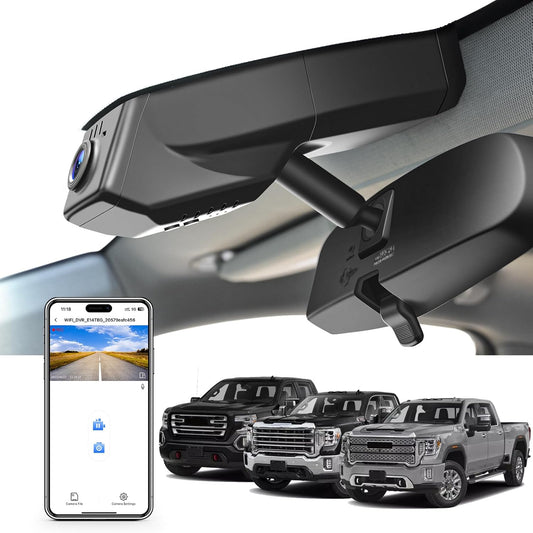 4K Dash Cam for GMC Sierra 1500 2019-2023 with WiFi Feature