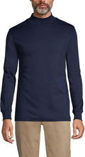 Lands' End Men's Supima Cotton Mock Turtleneck Shirt - Lightweight add